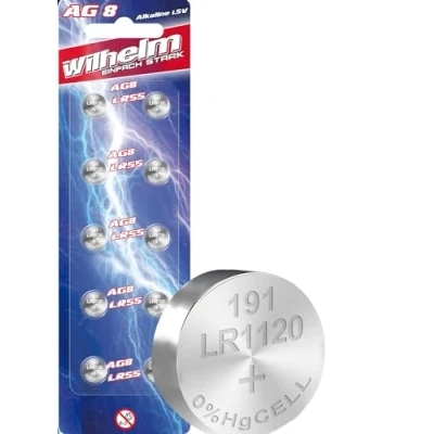 Abbildung von 10 x AG8 LR1120 LR55 39 1,5V Batterie Knopfzelle Knopfbatterie Alkaline 11,5 2,1mm (AG8/LR55/LR1121/381)