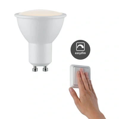 Abbildung von Paulmann 28798 LED Lampe Reflektor Modul Einbauleuchte Choose EasyDim 5,5 Watt dimmbar Energiesparlampe Weiß Beleuchtung Kunststoff 2700 K GU10