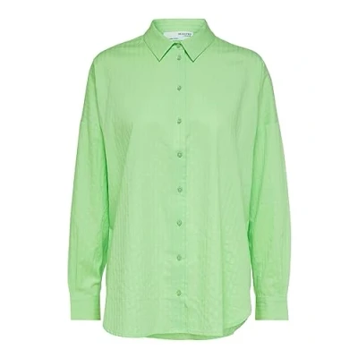 Abbildung von Selected Femme Slflina Sanni Shirt Bluse, Damen, Größe: 40, Pistachio green