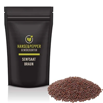 Abbildung von 500g Senfsaat braun ganz Top 1A Aromatisch natürlich vom Hanse&amp;Pepper Gewürzkontor Gourmet Serie
