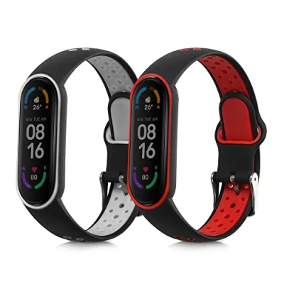 Abbildung von kwmobile Uhrenarmband 2x Sportarmband für Xiaomi Mi Smart Band 6/Mi 6/Band 5, Armband TPU Silikon Set Fitnesstracker