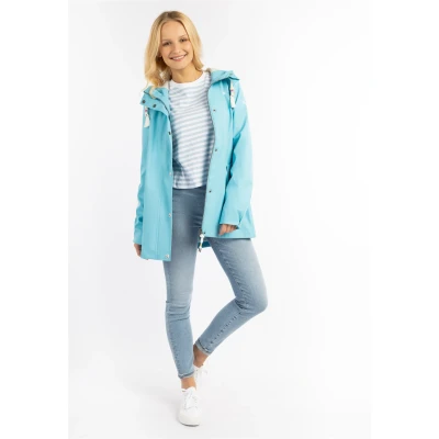 Abbildung von Schmuddelwedda Regen Regenjacke / wasserabweisende Jacke, Damen, Größe: 38, Dunkelaqua