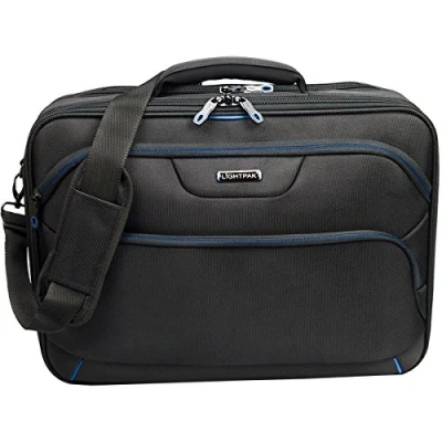 Abbildung von Lightpak 46029 &quot;Executive Line Laptoptasche Lima, Hergestellt aus Polyester, Notebooktasche für Laptops bis 17 Zoll, Businesstasche, Tasche, Umhängetasche, Schultergurt, ca. 44 x 31 13 cm, schwarz