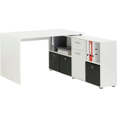 Abbildung von FMD Eckschreibtisch &quot;Lex, Schreibtisch / Sideboard,&quot;, drehbar, Breite 136 205 cm, Made in Germany