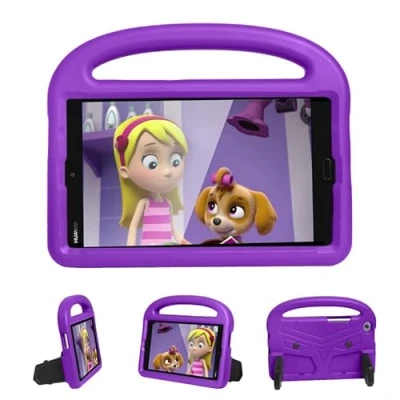 Abbildung von Kinderhülle für Huawei MediaPad M3 Lite/M5 Lite 8,4 Zoll, Tablet Hülle kinderfreundlich, leicht, Griff mit Ständer, weicher EVA Schaum, stoßfeste Schutzhülle, Violett