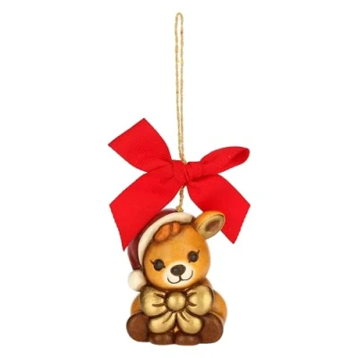 Abbildung von THUN Weihnachtsschmuck REH Amy aus Keramik, klein, 4,2 x 4,3 cm, Höhe 5,4 cm