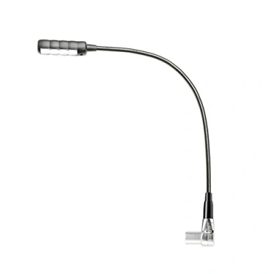 Abbildung von ah Stands SLED1ULTRAXLR3AC Gewinkelte 3 polig XLR Schwanenhalsleuchte mit 4 COB LEDs und Farbwahl schwarz