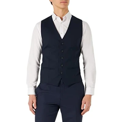 Abbildung von Selected Homme Slhslim NEIL Anzugweste, Herren, Größe: 48, Navy blazer