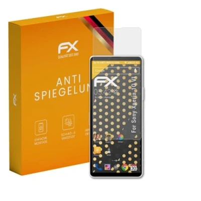 Abbildung von atFoliX Panzerfolie kompatibel mit Sony Xperia 10 VI Schutzfolie, entspiegelnde und stoßdämpfende FX Folie (3X)