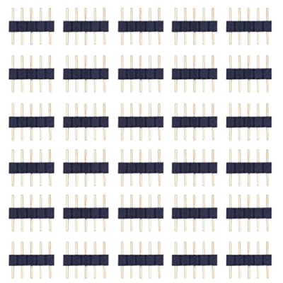 Abbildung von LITAELEK 30pcs RGBW LED Streifen Verbinder 5 polig Strip Connector Controller Steckverbinder Stripe Schnellverbinder Anschluss Stecker Adapter für 5050 Band Leiste, Schwarz