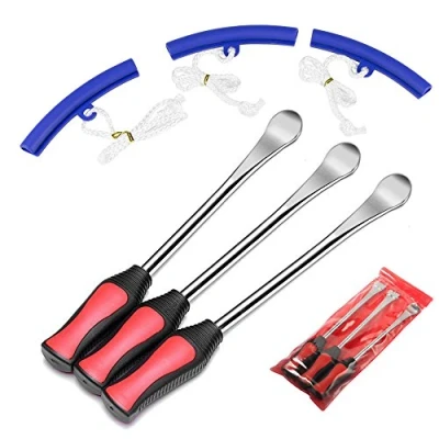 Abbildung von Mookis Reifen Montiereisen Tire Spoons Lever Iron Tool Kits 3pcs Reifenheber montierhebel Werkzeug Rad Felge Protektoren Kit für Motorrad Fahrrad