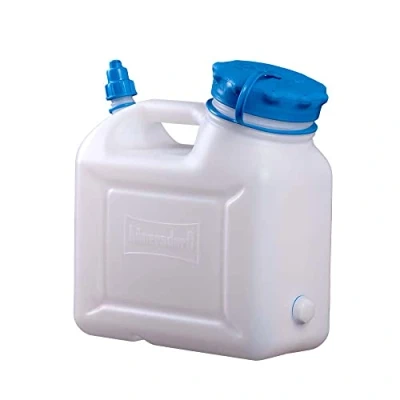 Abbildung von hünersdorff Weithalskanister / Abklärkanister Mehrzweckkanister mit großer Öffnung zur einfachen Innenreinigung, 5 Liter, UV Schutz, Made in Germany 817100 Naturfarben
