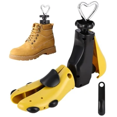 Abbildung von Zhufas Schuhspanner, Herren Damen Stiefelspanner, Stiefelspanner mit Schuhlöffel, 4 Wege Kunststoff &amp; Metall Schuhdehner, Schuhweiter für Einstellbare Länge und Breite Schuhstrecker.(40 48)