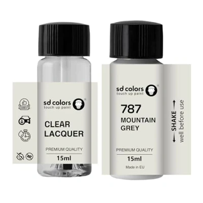 Abbildung von SD COLORS Berggrau 787 Ausbesserungslack, 15 ML, Reparatur Pinsel, Farbcode (Farbe + Lack)