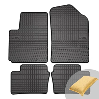 Abbildung von FROGUM EL Toro Gummimatten Ganzjähriges Set von Autofussmatte Auto Fußmatten für Kia Picanto II 2011 2017 Beständiges Gummi Material 1,5cm Schutzkante