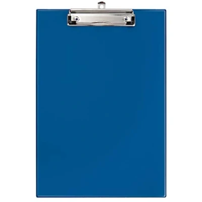 Abbildung von VELOFLEX 4814050 Schreibplatte DIN A4, PVC Folie, mit Spezialklammer, Hängeöse, Klarsichttasche, blau, 1 Stück