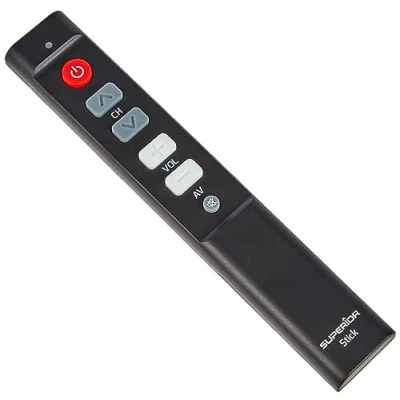 Abbildung von Stick Universal Grosstastenfernbedienung Große Knöpfe Fernbedienung Superior Electronics SUPTLB003, schwarz
