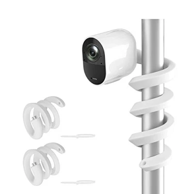 Abbildung von HOLACA Flexible Twist Sicherheitskamera Halterung, Kompatibel mit Arlo Pro 4 3 2,Arlo Ultra 2, Eufycam 1/2/2C/2C Pro/3/3C/E, Reolink Argus Baby Monitor und Mehr Kamera (weiß)