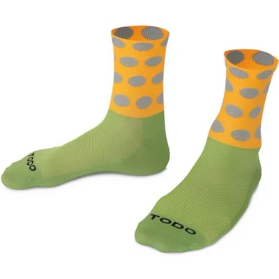 Abbildung von TODO Fahrradsocken Herren und Damen. Rennrad Socken Motiv Punktmuster. Radsocken mit auch Laufsocken (Polka ZT ZIEL 43 46)