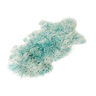 Abbildung von Reissner Lammfelle Naturform Tibetlammfell TP2 100x55cm Farbe Mint/weiß (Tops) JYB05
