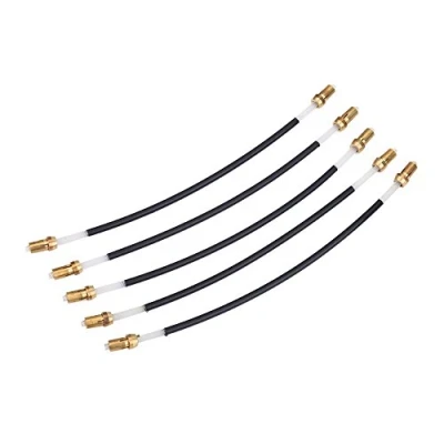 Abbildung von 5 Stücke Violine Saitenhalter, Geige Tailgut Tailcord Gut Cord Nylon Rutschfeste mit Messing Schraubanschluss für 3/4 4/4