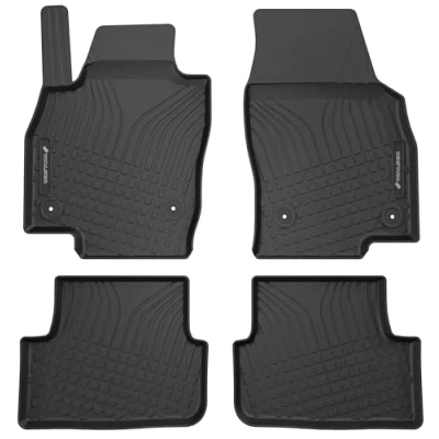 Abbildung von WALSER Premium Fussmatten Auto kompatibel mit Seat Arona/Seat Ibiza V/VW Polo VI 2017 Heute, Skoda Fabia IV/VW Taigo 2021 100% passgenaue Gummimatten Made in EU, robuste Fußmatten