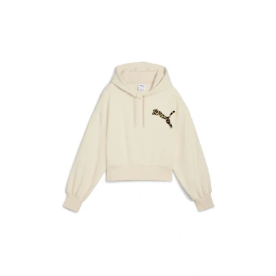Abbildung von Puma LEO LUXE Relaxed Kapuzenpullover, Damen, Größe: XL, Alpine snow