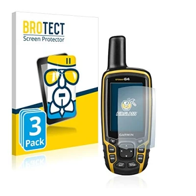 Abbildung von BROTECT Schutzglas für Garmin GPSMAP 64 (3 Stück) Schutzfolie Panzer Folie Glas [Extrem Kratzfest 9H, Anti Fingerprint, Ultra Transparent]