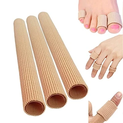 Abbildung von 3X Zehenschutz Zehenkappen Zehentrenner Schlauchbandage Silikon Fingerbandage Fingerschutz Zehenpolster Zehenbandage