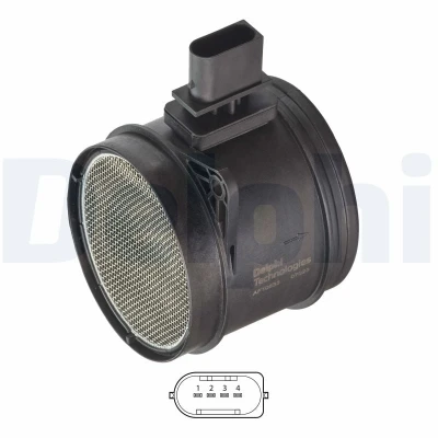 Abbildung von DELPHI AF10533 12B1 Luftmassenmesser BMW: 3 Limousine, Touring, 5 Limousine