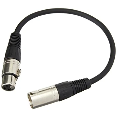 Abbildung von Pulse PLS00293 Mikrofonkabel, 3 polig, XLR Stecker auf Buchse, 0,3 m, Nickel