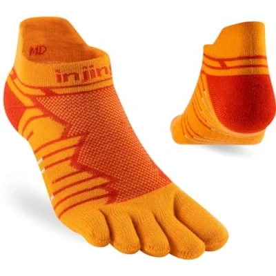 Abbildung von Injinji Ultra Run Mid Weight No Show Socken Größe S 37 40, Orange, für Läufer