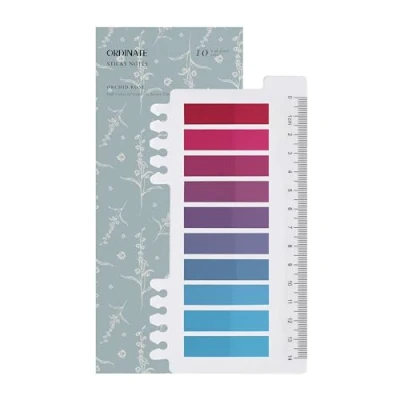 Abbildung von Ordinate 200 Stück Sticky Notes, Transparent Haftnotizen zum Markieren, Haftstreifen, Seitenmarkieren, Ästhetischer Haftnotizzettel, Full Color of Gradient (K Orchid Rose)