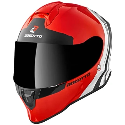 Abbildung von Bogotto V151 Wild Ride Helm, rot/schwarz/weiß, XL
