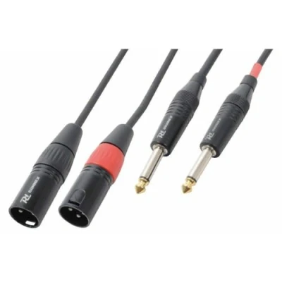 Abbildung von Power Dynamics PD Connex Kabel 2x XLR Stecker 6,3 mm Mono 3 m