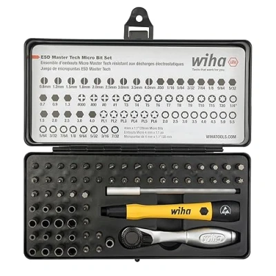 Abbildung von Wiha 75965 65 teiliges System 4 ESD Safe Master Technician Ratsche und MicroBits Set