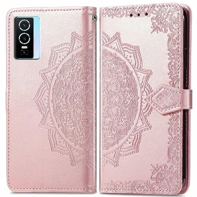 Abbildung von BIIULHCI Hülle für Vivo Y76 5G,Klappbar Leder Tasche Case Cover,Handyhülle 5G Kartenfach Standfunktion Schutzhülle Klapphülle Lederhülle