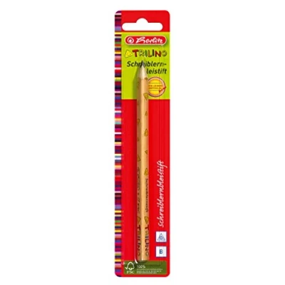 Abbildung von Herlitz 10103919 Schreiblernbleistift Trilino, bruchsichere FSC Mine, 1 Stück auf Blisterkarte
