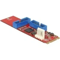 Abbildung von M.2 Key B+M Stecker &gt; 2 x USB 3.0 Pfostenstecker, Konverter
