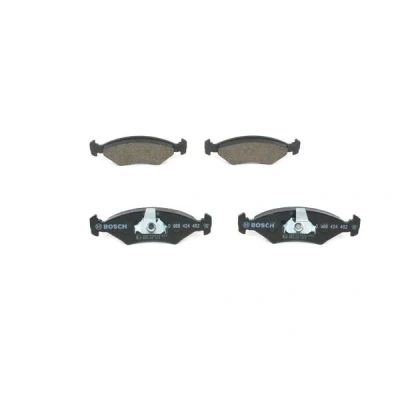 Abbildung von BOSCH 0 986 424 462 Bremsbelagsatz Low Metallic mit Kolbenclip, Anti Quietsch Blech FORD: Puma, Fiesta 4, Mk4 Kastenwagen
