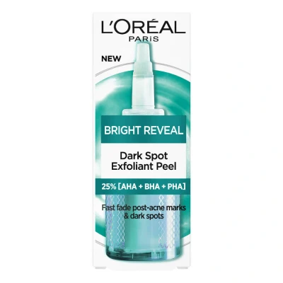 Abbildung von L&#039;Oréal Paris Bright Reveal Dark Spot Exfoliant Peel for Face 25% AHA + BHA PHA and Niacinamide 25ml
