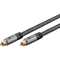Abbildung von goobay 65305 Toslink Optisches Audio Kabel 2m / Kompatibel mit Soundbar, Stereoanlage, Heimkino, PS4, Xbox/Glasfaser/vergoldeter Anschluss