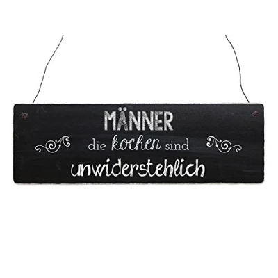 Abbildung von Interluxe Türschild Holzschild MÄNNER DIE Kochen SIND UNWIDERSTEHLICH Küche Shabby Geschenk Dekoration Tafelfarbe Tafelhintergrund