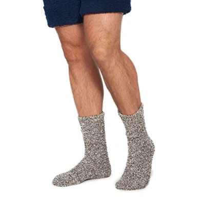Abbildung von Barefoot Dreams Cozychic Melierte Socken Für Herren Einheitsgröße Kohle/Weiß