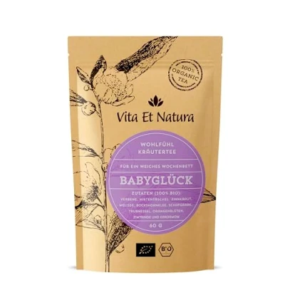 Abbildung von BIO Wochenbett Tee &quot;BabyGlück&quot; 100% biologisch Rückbildungstee mit Hirtentäschel, Zinnkraut und Schafgarbe u.A. Von Hebammen empfohlen Vita Et Natura® Teemanufaktur