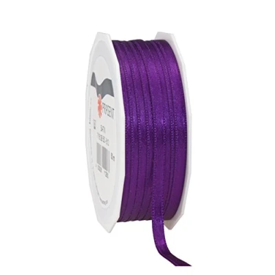 Abbildung von PRÄSENT C.E. Pattberg Satin violett, 50 m Satinband zum Einpacken von Geschenken, 6 mm Breite, Geschenkband Dekorieren &amp; Basteln, Dekoband, Anlass