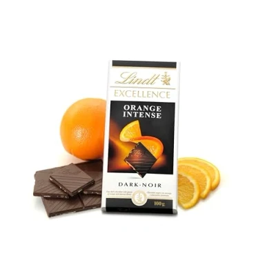 Abbildung von Lindt Excellence Orange Intense Chocolate 100g (Pack of 5)