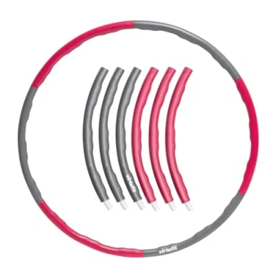 Abbildung von Fitness Hula Hoop Reifen 100 cm 1.2 kg Rosa/Grau
