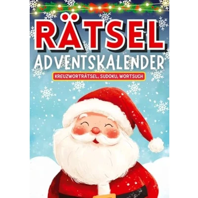 Abbildung von Rätsel Adventskalender 2024 ● Weihnachtsgeschenk: für Erwachsene, Eltern, Mama, Papa, Opa, Oma und Paare Drei ... bis Weihnachten Rätselbuch Erwachsene