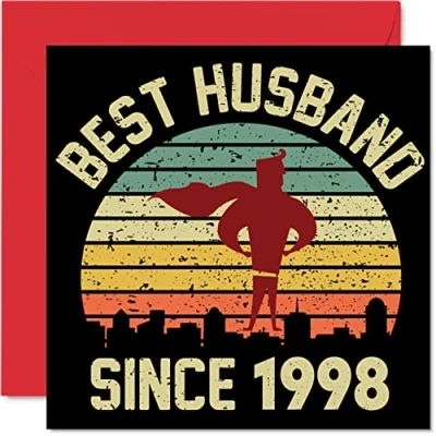 Abbildung von 26. Karte Hochzeitstag Jahrestag für Ehemann Bester Alles Gute zum Hochzeits Jubiläum Karten den Partner, 145mm x Grußkarten Sechsundzwanzig Jahrestage